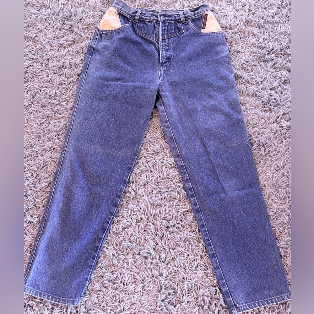 Vintage Rocky Mountain Blue Denim Jeans Women’s 26x28 Cowgirl Talon Zipper